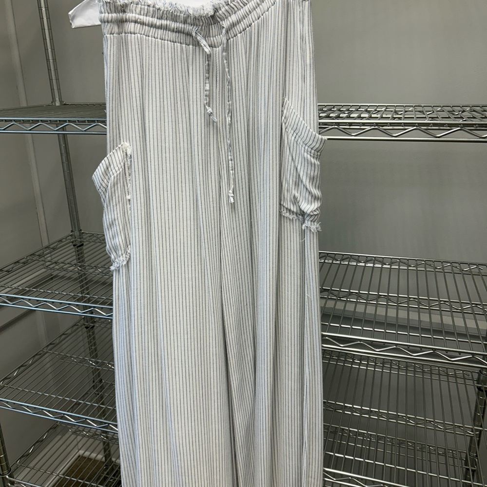 Striped Women's Jumpsuit - Gray